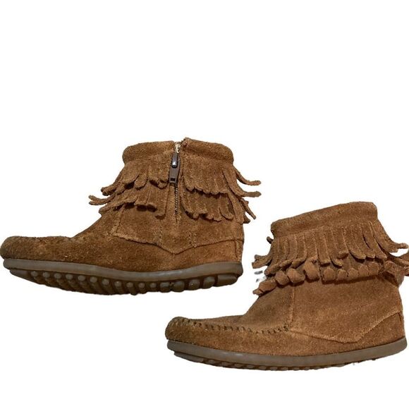 Minnetonka Double Fringe Size 9 children’s 4 year old - Picture 1 of 7